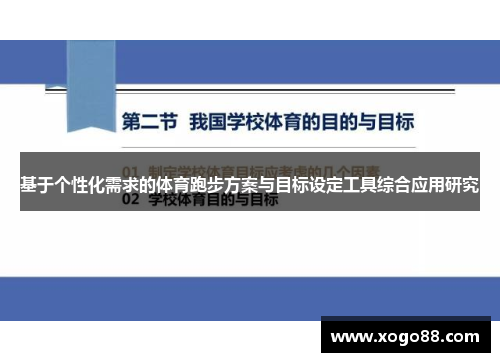 基于个性化需求的体育跑步方案与目标设定工具综合应用研究